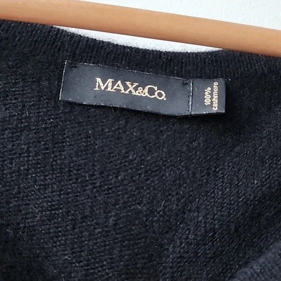 Max & Co Striped 100% Cashmere Cropped Fully Fashioned Sweater - Picture 6 of 9